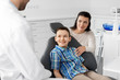 © Syda Productions - medicine, dentistry and healthcare concept - mother and son visiting dentist at dental clinic