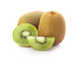 kiwi isolated on white background with clipping path