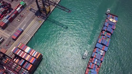 Wall Mural - Terminal container port in Hong Kong