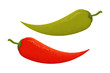 Chilli and jalapeno peppers.