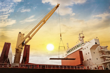 Poster - Material shipping at industrial port