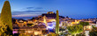 Panorama of famous Begur late evening, near Barcelona and Girona, Costa Brava.