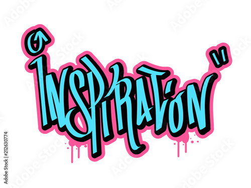 Cuadros en Lienzo Inspiration text in graffiti style vector illustration