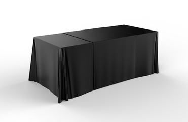 Wall Mural - trade show exhibition advertising runner table adjustable cloth banner or table cover. 3d render ill