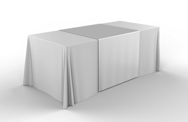 Wall Mural - Trade show exhibition advertising runner table adjustable cloth  Banner or Table cover. 3d render illustration.