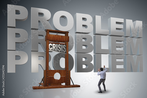 Fotografia, Obraz Businessman in crisis business concept