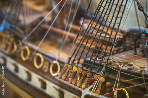 Fotografía Wooden ship model in the maritime museum.