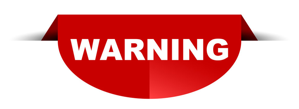 red vector round banner warning