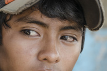 Latin American Teen Great Glance Portrait From A Young Boy In The Southern Border Of Mexico