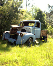 Nature Is Overtaking An Old Truck.