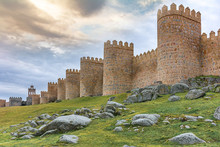 Walls Of Avila, World Heritage Site In Spain