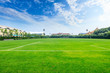 © ABCDstock - Green football field under blue sky background