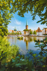 Wall Mural - Hanseatic city of Lübeck in summer, Schleswig-Holstein, Germany