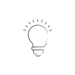 Poster - broken light bulb icon. Element of idea icon for mobile concept and web apps. Sketch style broken light bulb icon can be used for web and mobile. Premium icon