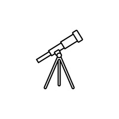 Poster - telescope icon. Element of education icon for mobile concept and web apps. Thin line telescope icon can be used for web and mobile