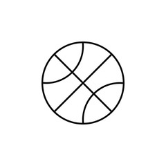 Poster - basketball icon. Element of education icon for mobile concept and web apps. Thin line basketball icon can be used for web and mobile