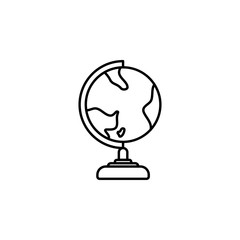 Poster - globe icon. Element of education icon for mobile concept and web apps. Thin line globe icon can be used for web and mobile