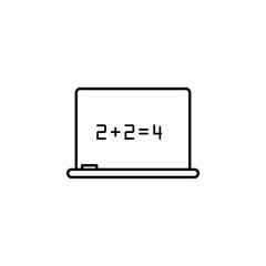 Poster - equation on board icon. Element of education icon for mobile concept and web apps. Thin line equation on board icon can be used for web and mobile