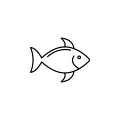 Poster - a fish icon. Element of food and drinks icon for mobile concept and web apps. Thin line a fish icon can be used for web and mobile. Premium icon
