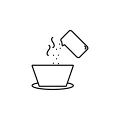 Poster - salt the soup icon. Element of food and drinks icon for mobile concept and web apps. Thin line salt the soup icon can be used for web and mobile. Premium icon