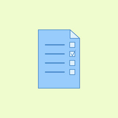 Poster - list of elections field outline icon. Element of elections icon for mobile concept and web apps. Field outline list of elections icon can be used for web and mobile