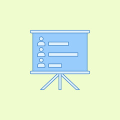 Poster - board with voters field outline icon. Element of elections icon for mobile concept and web apps. Field outline board with voters icon can be used for web and mobile