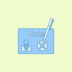 Poster - presidential choice field outline icon. Element of elections icon for mobile concept and web apps. Field outline presidential choice icon can be used for web and mobile