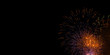 Orange and Purple Fireworks Abstract Banner