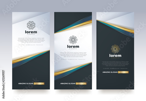 Fotografie, Obraz Vector set packaging templates nature luxury or premium products