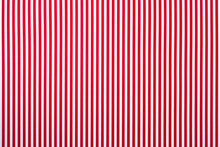 Top View Of White And Red Striped Surface For Background