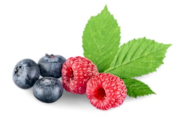 Wall Mural - Raspberry with blueberry