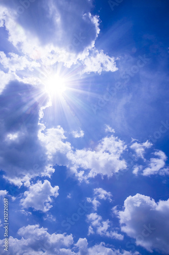 青空と太陽 Stock Photo Adobe Stock