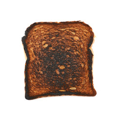 Sticker - Over-toasted white bread isolated