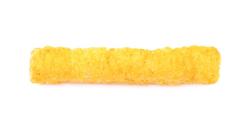 Poster - Single puffed cornmeal stick isolated