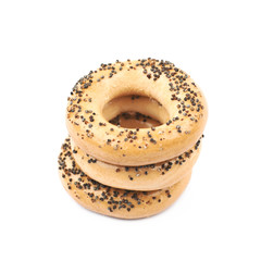 Wall Mural - Poppy seeds bagel isolated