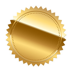 Wall Mural - golden seal isolated on white background. vector design element.