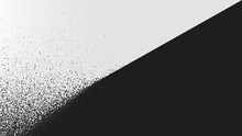 Black And White Background Dust Explosion, Spray Effect Vector Illustration