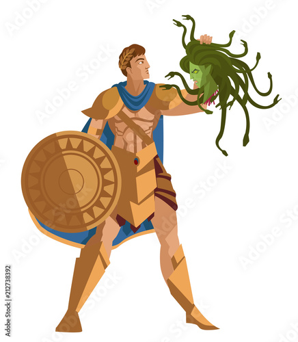 Perseus With Medusa Head Stock Vector Adobe Stock