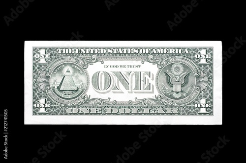 One Dollar Bill On Black Background Buy This Stock Photo And