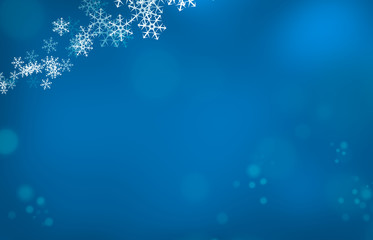 Illustration of a blue and white Christmas snowflake pattern, textured abstract background.