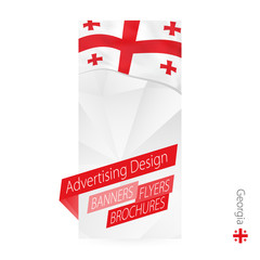 Wall Mural - Vector abstract banner template for Georgia.
