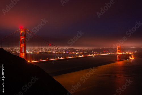 Plakat Golden Gate Bridge w San Fransisco, Kalifornia, usa