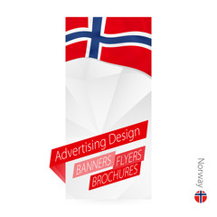 Wall Mural - Vector abstract banner template for Norway.