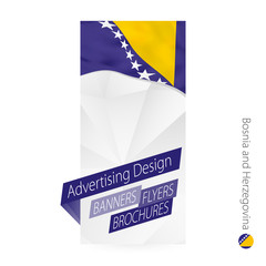 Wall Mural - Vector abstract banner template for Bosnia and Herzegovina.
