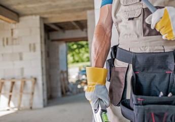 Wall Mural - The Man Power Construction Job