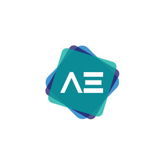 Initial Letter AE Logo Template Design