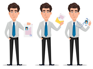 Sticker - Business man in office style clothes