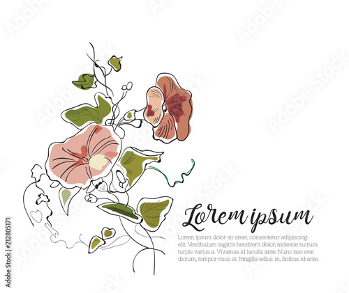 Fotografía vector invitation card floral template