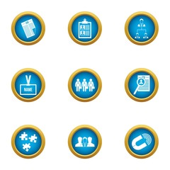 Poster - Endeavor icons set. Flat set of 9 endeavor vector icons for web isolated on white background