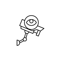 Aufkleber - surveillance camera sign icon. Element of automation icon for mobile concept and web apps. Thin line surveillance camera sign icon can be used for web and mobile. Premium icon
